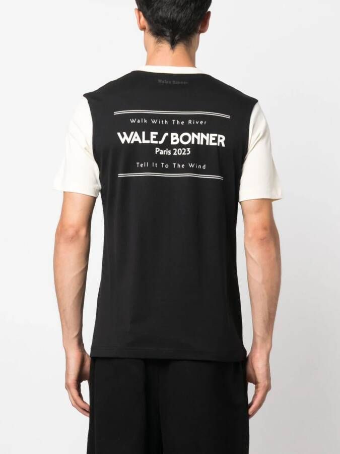 Wales Bonner T-shirt met logoprint Zwart