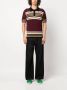 Wales Bonner Wander gestreept poloshirt Rood - Thumbnail 2
