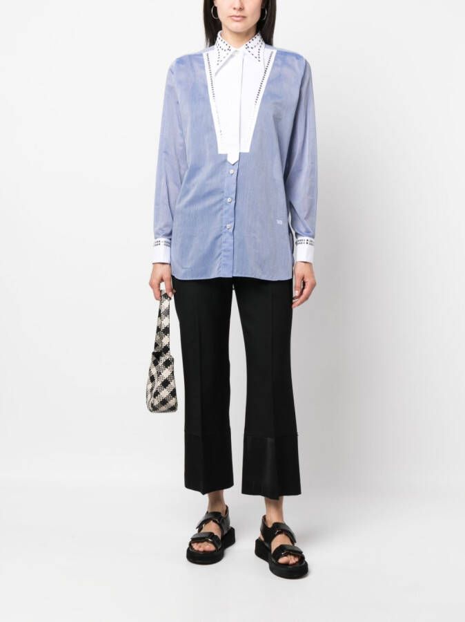 Wales Bonner Blouse verfraaid met studs Blauw