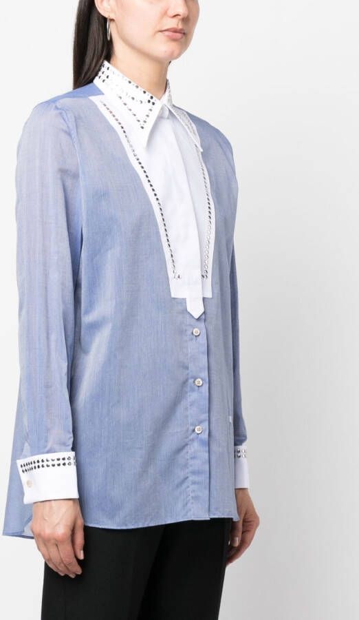 Wales Bonner Blouse verfraaid met studs Blauw
