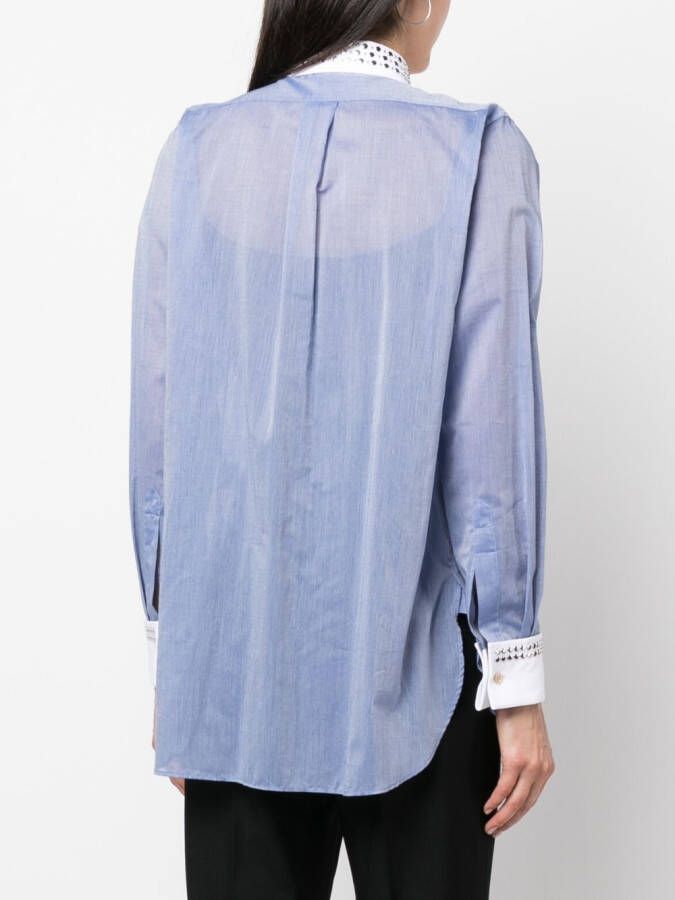 Wales Bonner Blouse verfraaid met studs Blauw