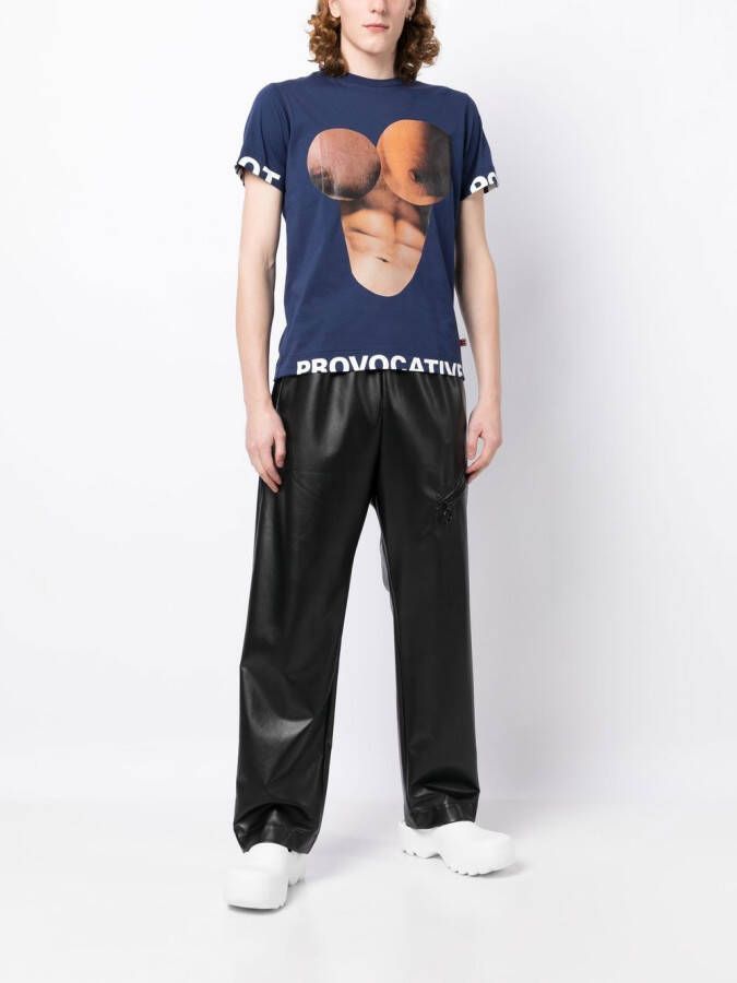 Walter Van Beirendonck T-shirt met print Blauw