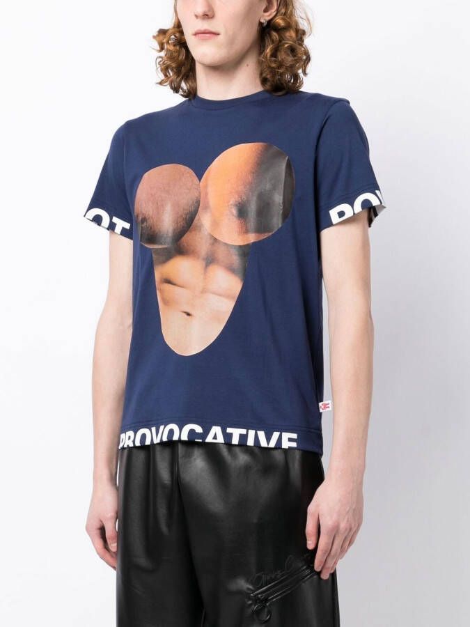 Walter Van Beirendonck T-shirt met print Blauw