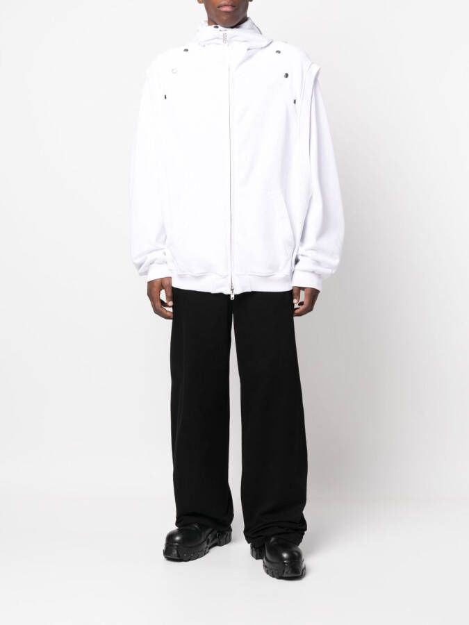 Walter Van Beirendonck Hoodie met rits Wit