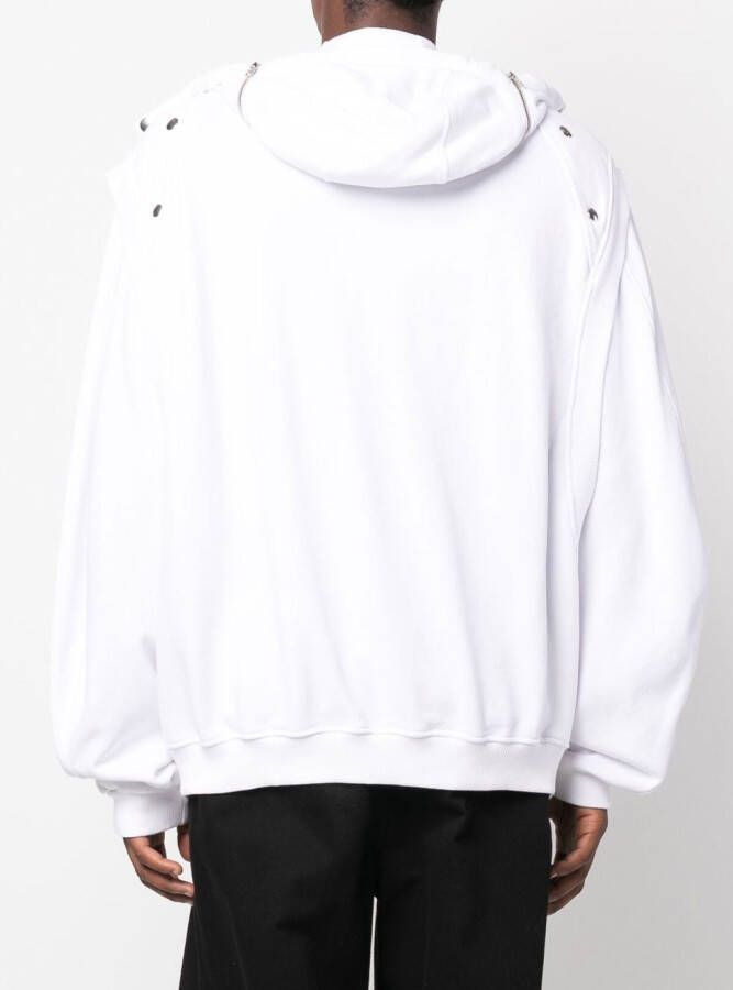 Walter Van Beirendonck Hoodie met rits Wit
