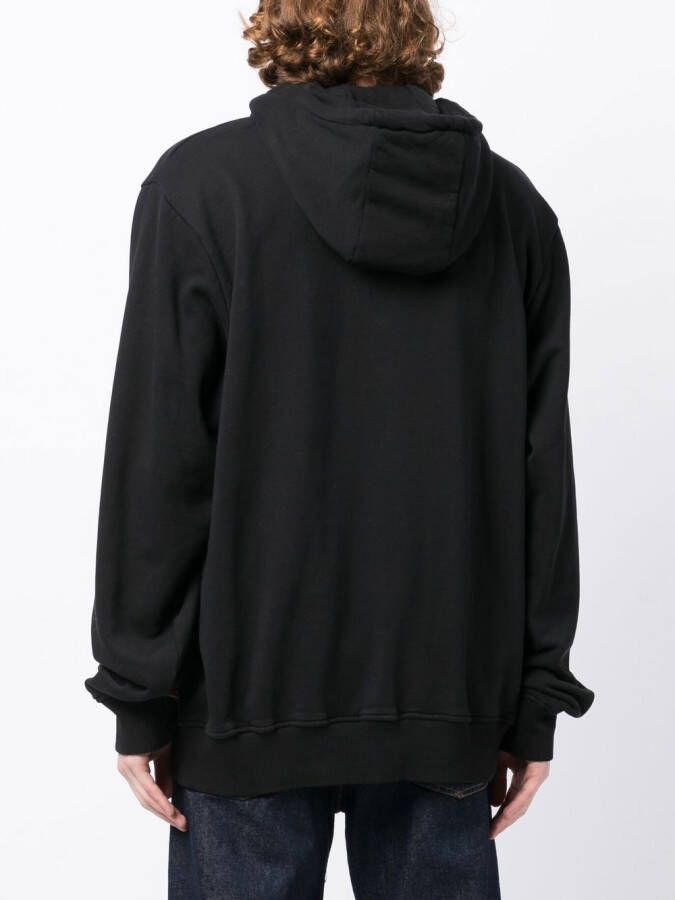 Walter Van Beirendonck Hoodie met tekst Zwart