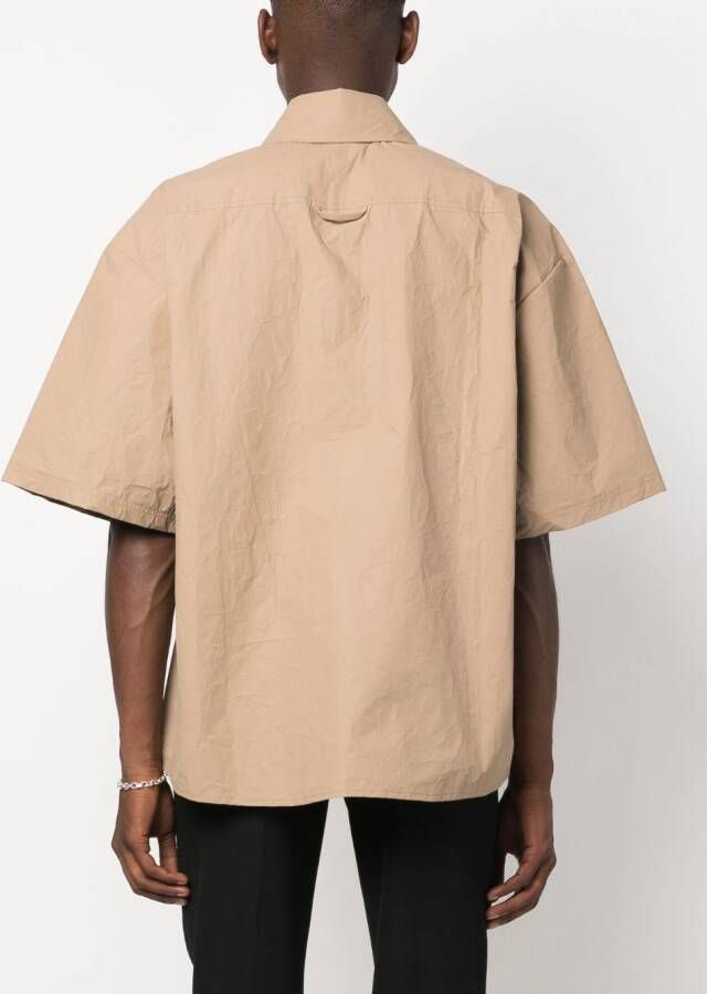 Walter Van Beirendonck Overhemd met logoprint Bruin