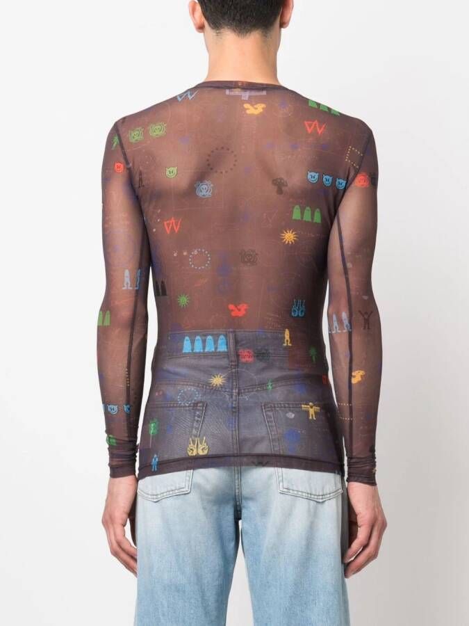 Walter Van Beirendonck T-shirt met print Paars