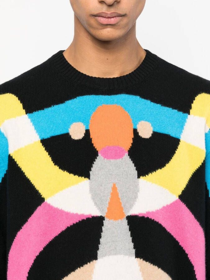Walter Van Beirendonck Trui met abstracte print Zwart
