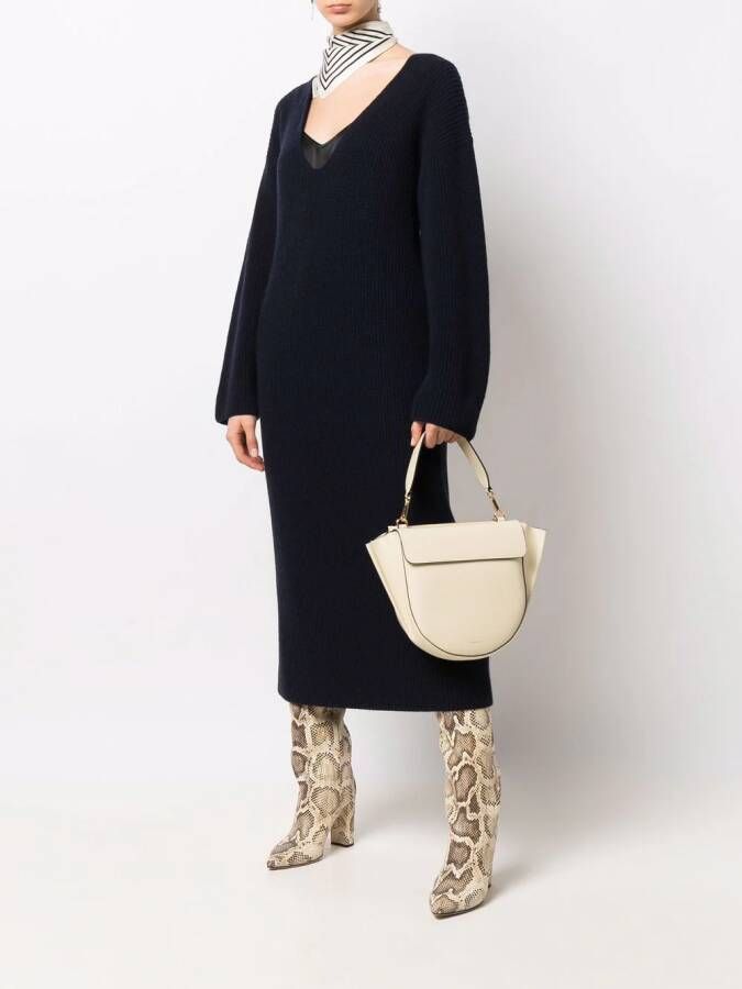 Wandler Hortensia leren shopper Beige