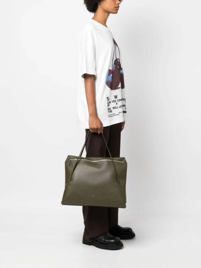 Wandler Shopper met logoprint Groen