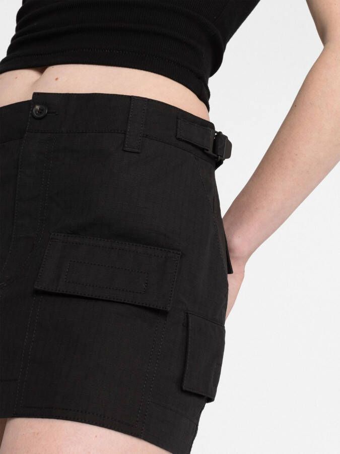 WARDROBE.NYC Black Cargo Pockets Mini Skirt Zwart