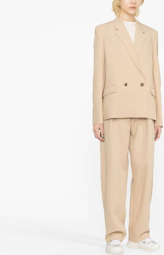 WARDROBE.NYC Blazer met dubbele rij knopen Beige