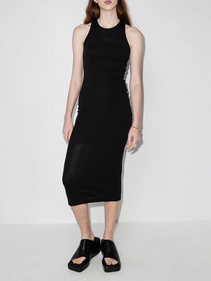 WARDROBE.NYC Mouwloze midi-jurk Zwart
