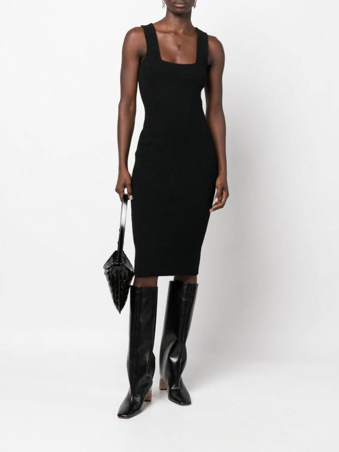 WARDROBE.NYC Mouwloze midi-jurk Zwart