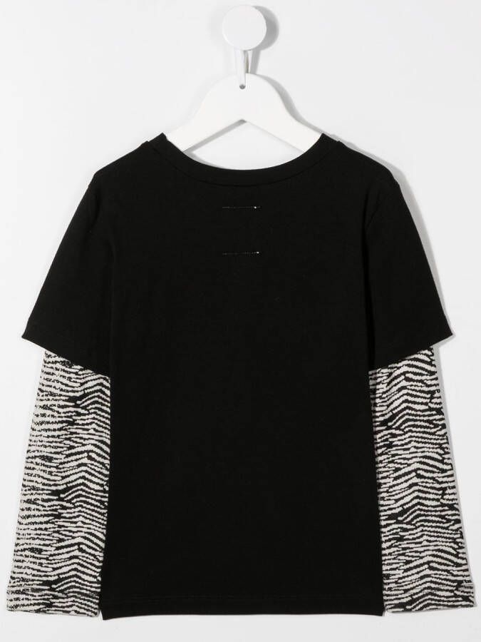 WAUW CAPOW by BANGBANG Gelaagd T-shirt Zwart