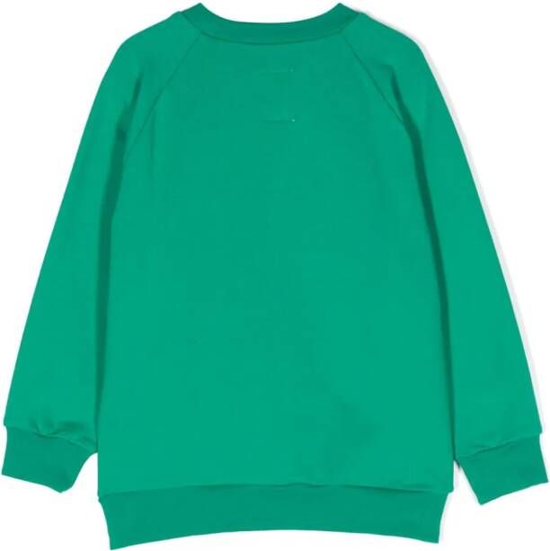 WAUW CAPOW by BANGBANG Sweater met logoprint Groen