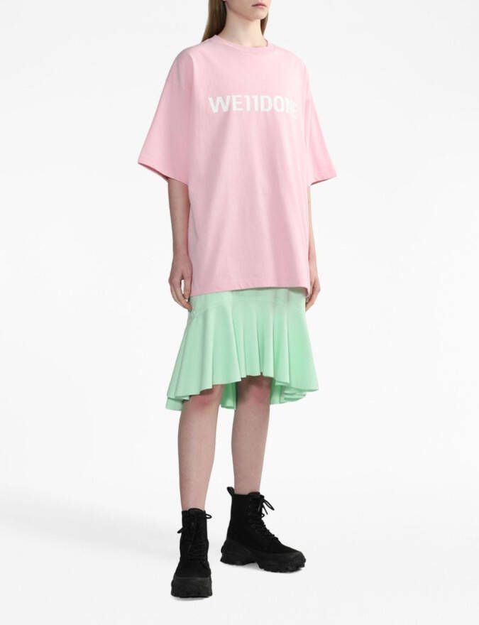 We11done Asymmetrische blouse Groen