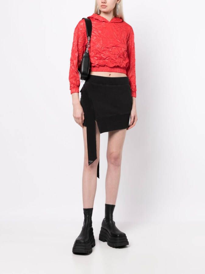 We11done Blouse met gekreukt effect Rood