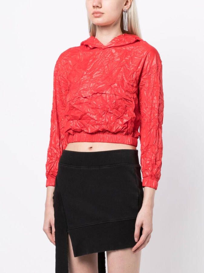 We11done Blouse met gekreukt effect Rood