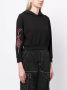 We11done Cropped hoodie Zwart - Thumbnail 3