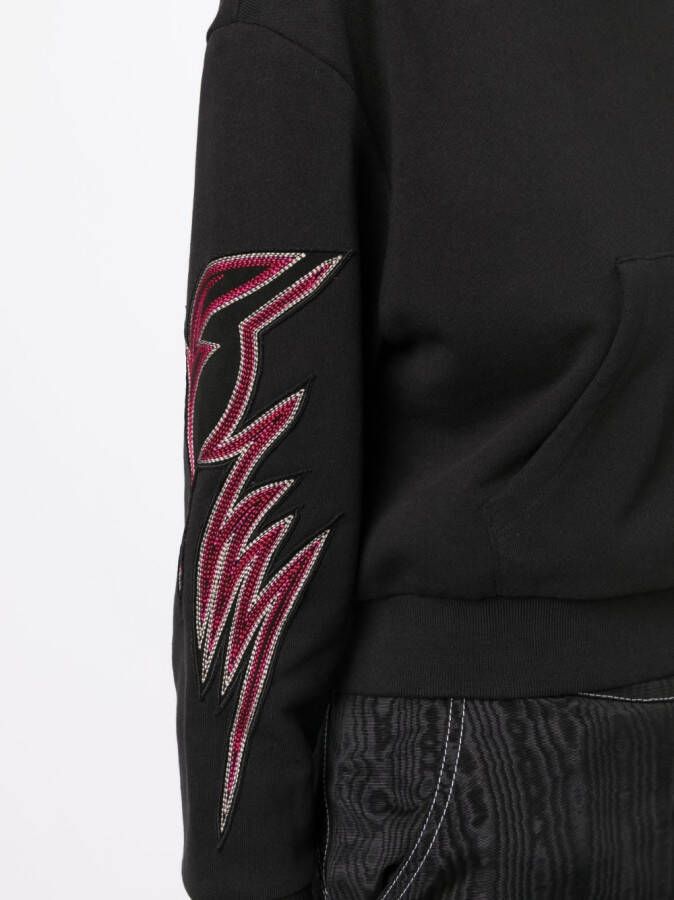We11done Cropped hoodie Zwart