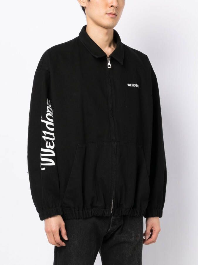 We11done Jack met logoprint Zwart