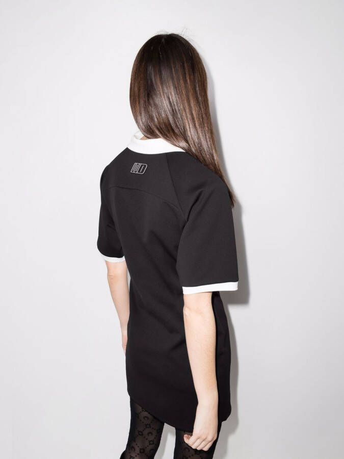 We11done Mini-jurk met logoprint Zwart