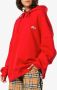 We11done oversized hoodie met logo patches Rood - Thumbnail 3