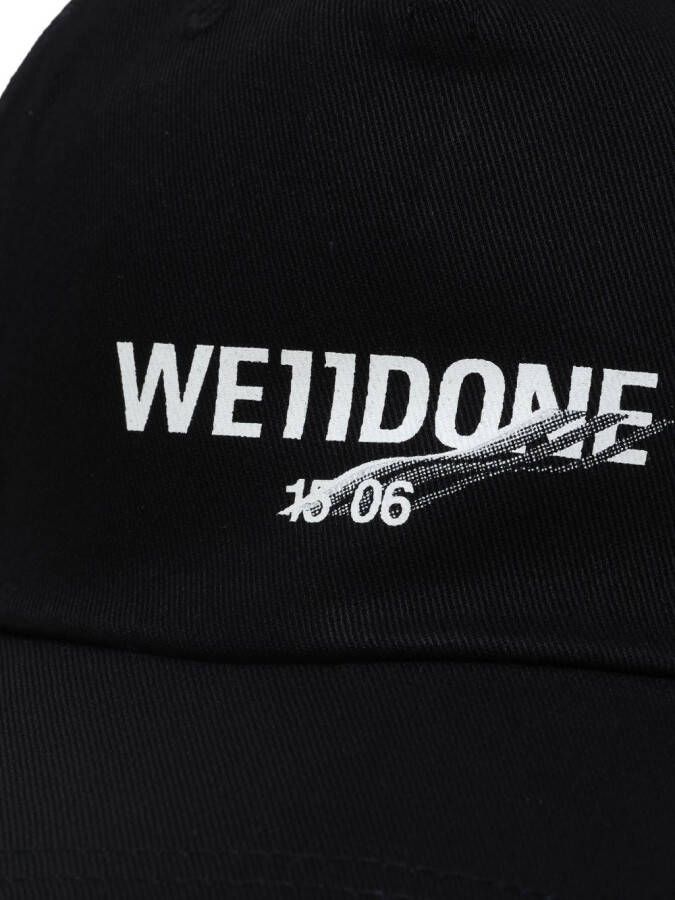 We11done Pet met logoprint Zwart