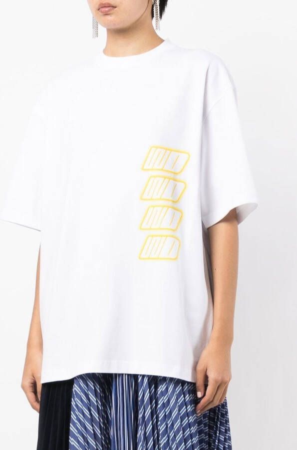 We11done T-shirt met grafische print Wit