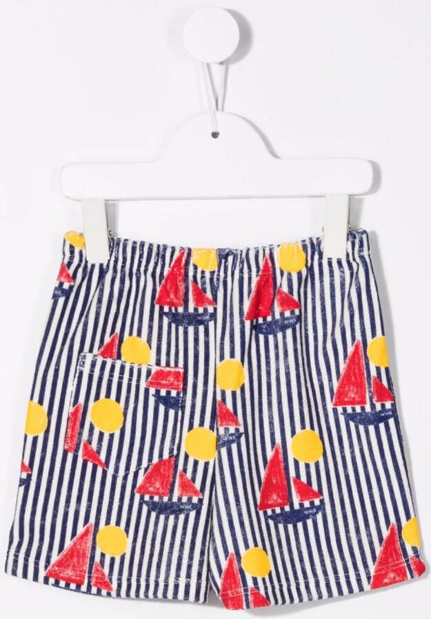 Weekend House Kids. Shorts met bootprint Wit