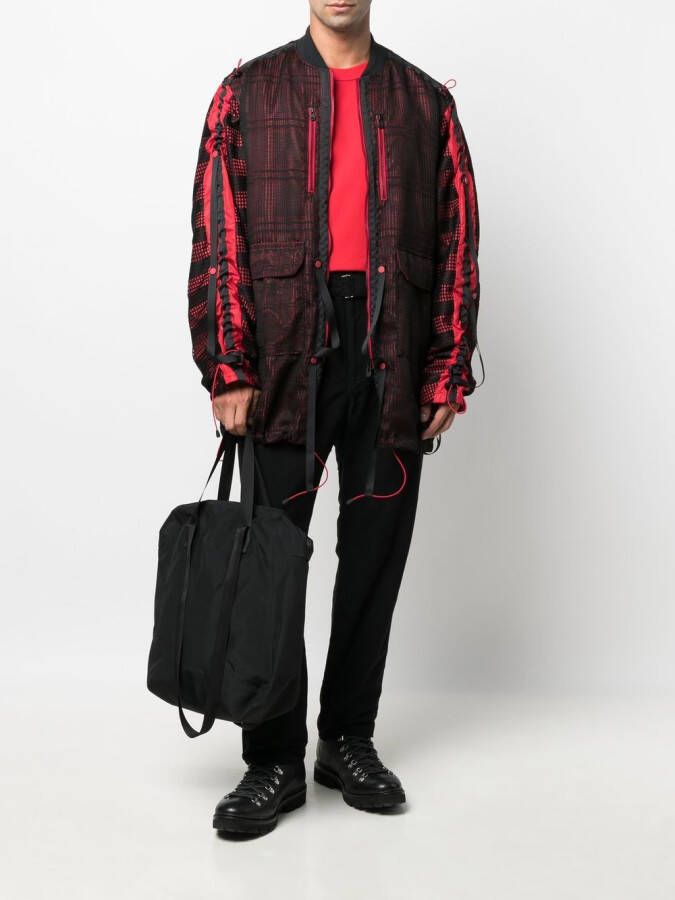 White Mountaineering Jack met mesh vlakken Zwart
