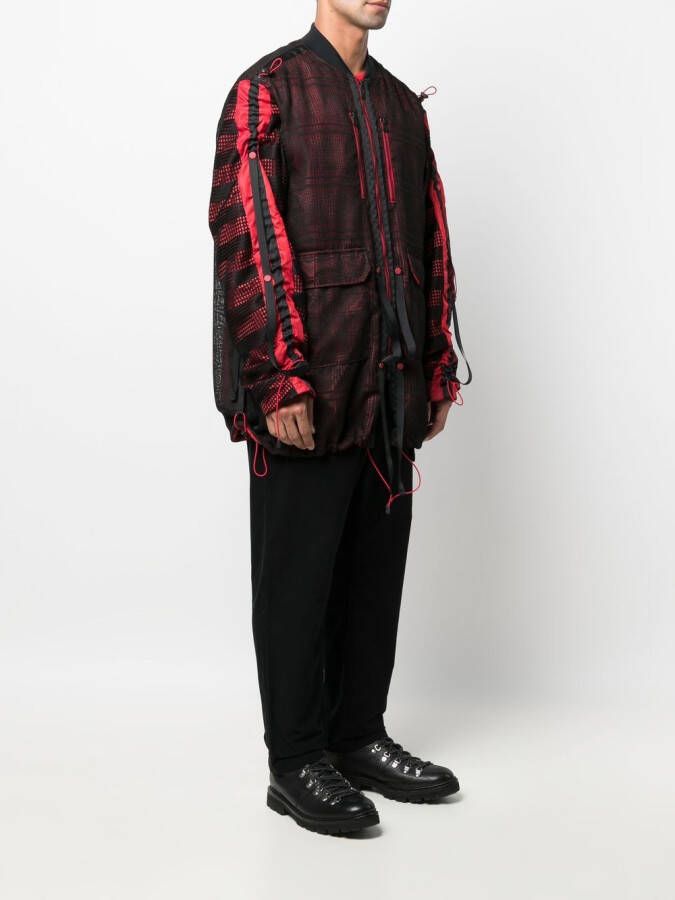 White Mountaineering Jack met mesh vlakken Zwart