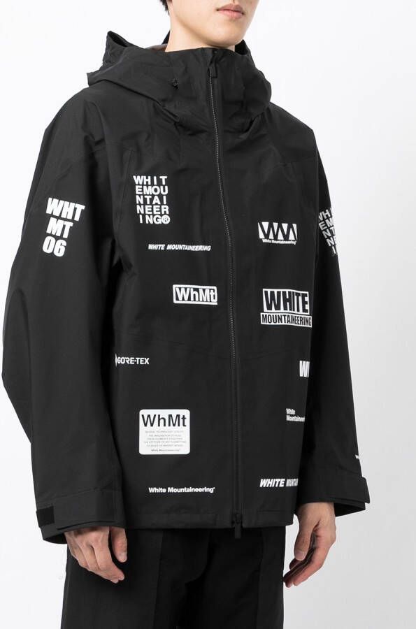 White Mountaineering Jack met print Zwart