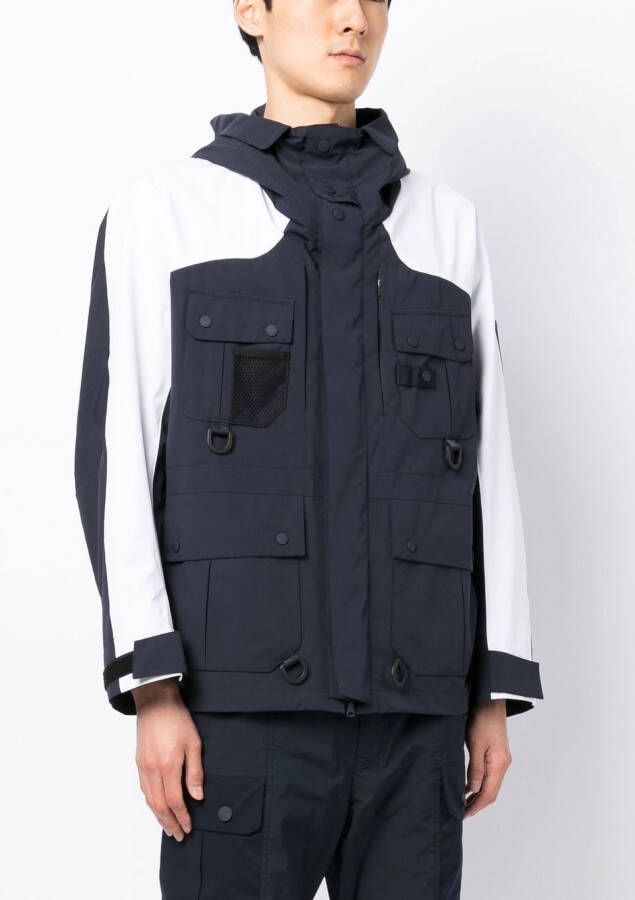 White Mountaineering Jas met meerdere zakken Blauw