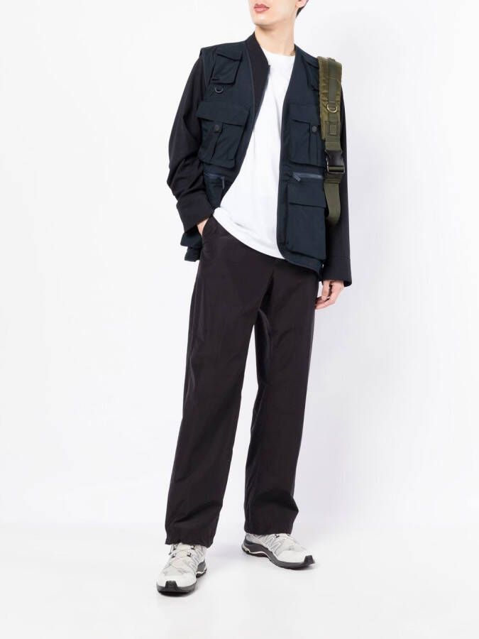 White Mountaineering Jas met meerdere zakken Blauw