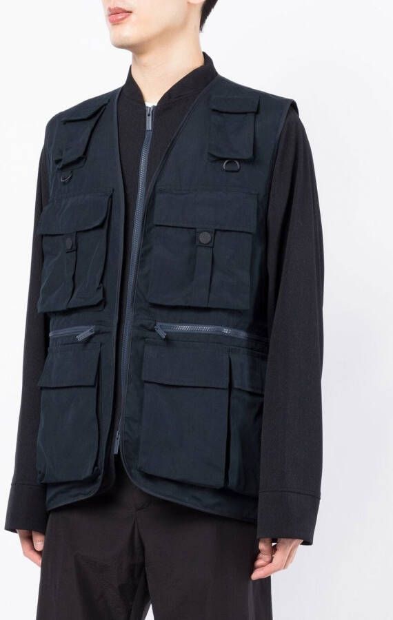 White Mountaineering Jas met meerdere zakken Blauw