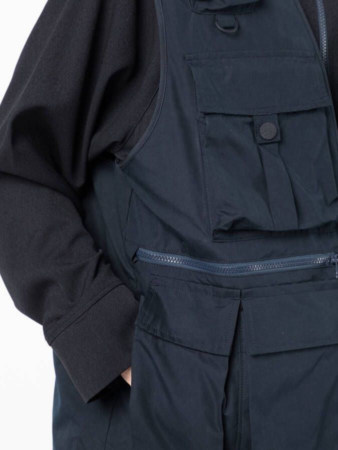 White Mountaineering Jas met meerdere zakken Blauw