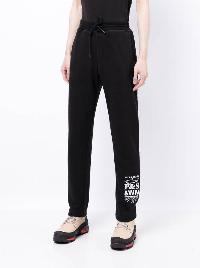 White Mountaineering Joggingbroek met logoprint Zwart
