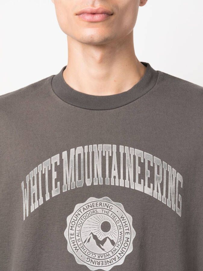 White Mountaineering Sweater met logoprint Grijs