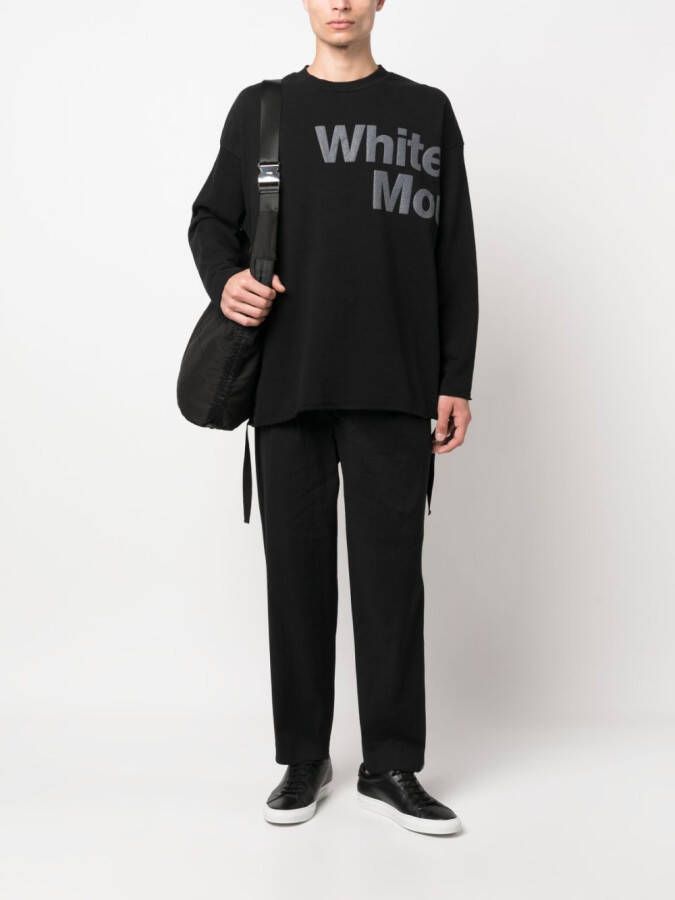 White Mountaineering Sweater met logoprint Zwart