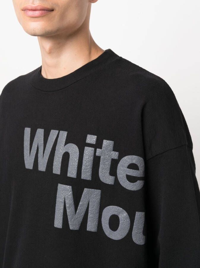 White Mountaineering Sweater met logoprint Zwart