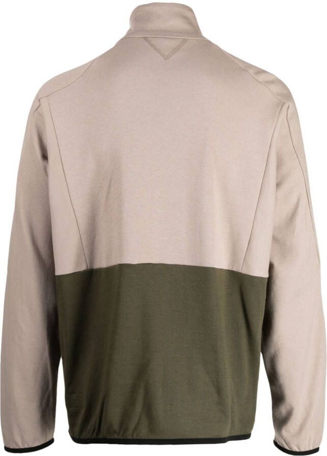 White Mountaineering Tweekleurige sweater Bruin