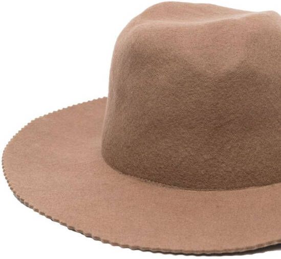 White Mountaineering Wollen fedora hoed Bruin