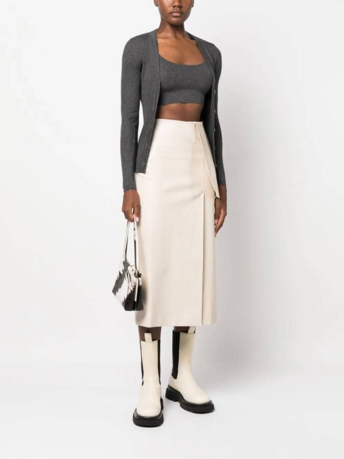 Wild Cashmere Cloe vest met V-hals Grijs