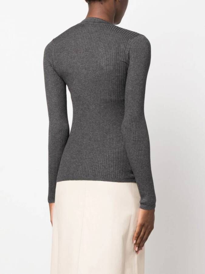 Wild Cashmere Cloe vest met V-hals Grijs