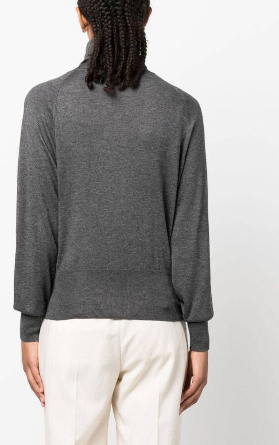 Wild Cashmere Diana trui met hoge hals Grijs
