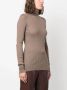 Wild Cashmere Ribgebreide coltrui Beige - Thumbnail 3