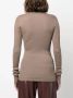 Wild Cashmere Ribgebreide coltrui Beige - Thumbnail 4